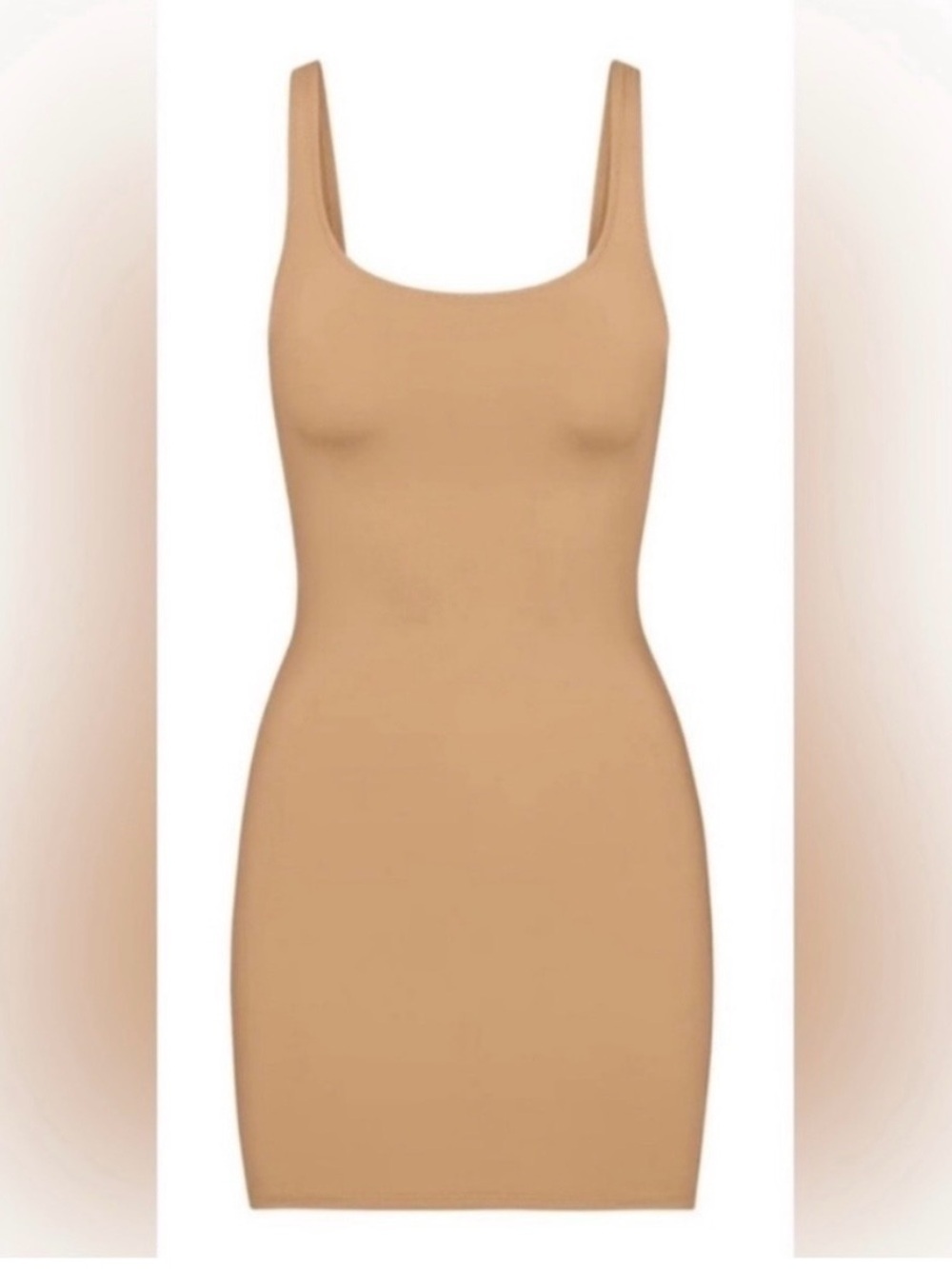 NWT Skims Signature Swim Tank Dress Size Mini Ochre Nude Cover-up | Small S - Picture 4 of 10